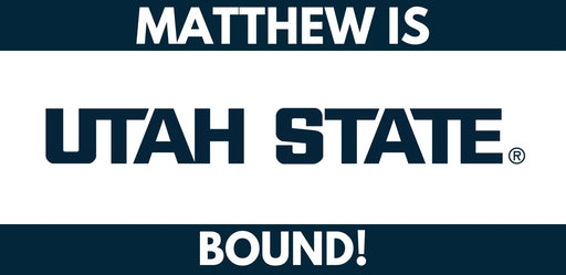 USU Bound Custom Name Banner 2 sizes | 1ct
