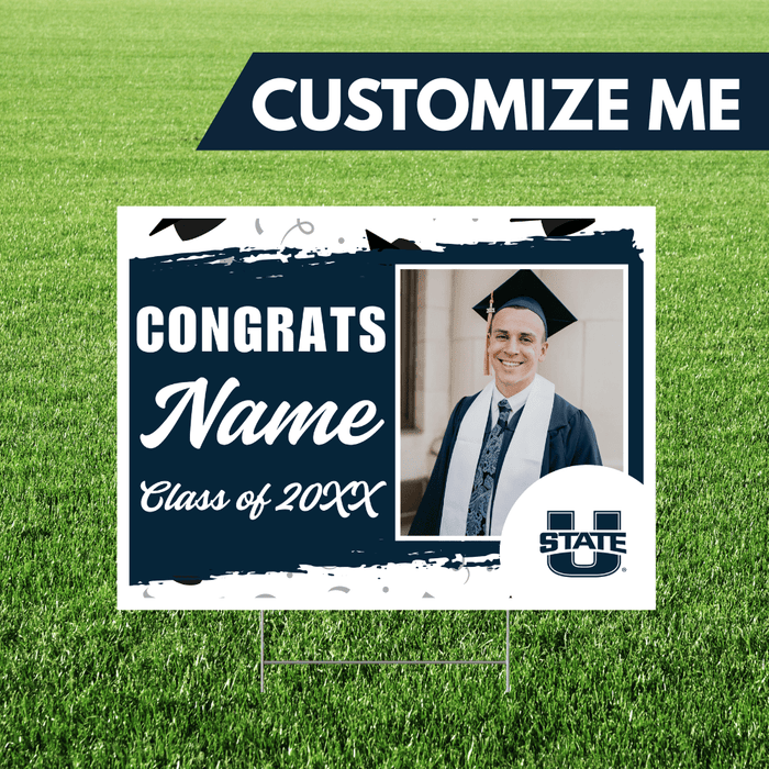 USU Custom Grad Image & Name Yard Sign 24"x18" | 1ct - Zurchers