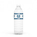 Clear plastic water bottle with a white cap and a blue and white band label featuring "STATE U" logo and "AGGIES" text repeated across the center.