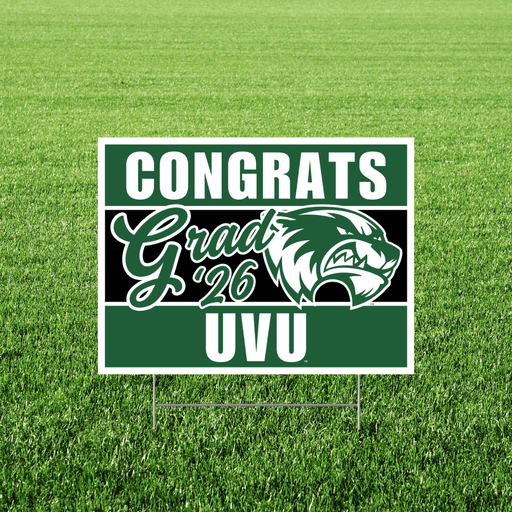 Utah Valley University Congrats Grad Yard Sign 24" x 18" | 1 ct