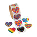 Valentine's Funky Heart Sticker Roll 1.5" | 100 ct