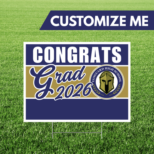 Vanguard TX Custom Grad 2026 Yard Sign 18x24" | 1ct