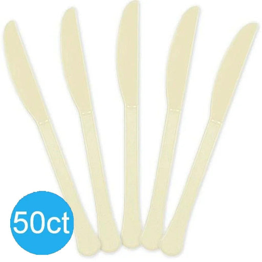 Vanilla Creme Heavy Duty Plastic Knives | 50ct