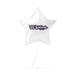 White star-shaped mylar balloon with Wildcats logo and Weber State text printed in purple and black.