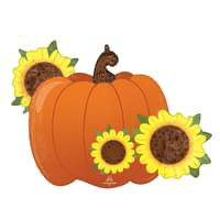 WELCOME FALL PUMPKIN & SUNFLOWERS SUPER SHAPE Balloon | 1ct