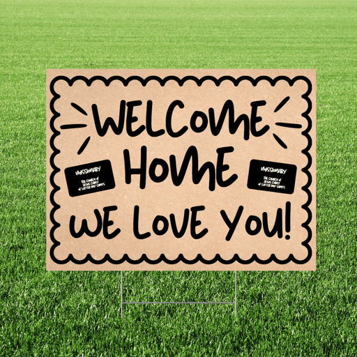 Welcome Home Handpainted Yard Sign 24x18" | 1ct