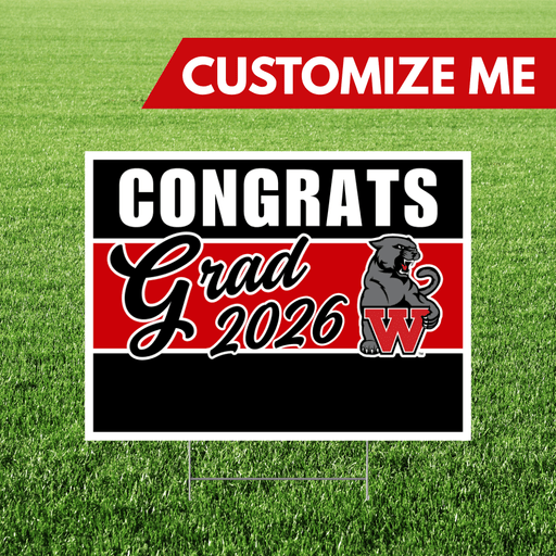West High High School Custom Name Grad Yard Sign 24" x 18" | 1 ct