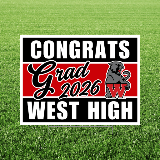 West High School Grad Yard Sign 24" x 18" | 1 ct