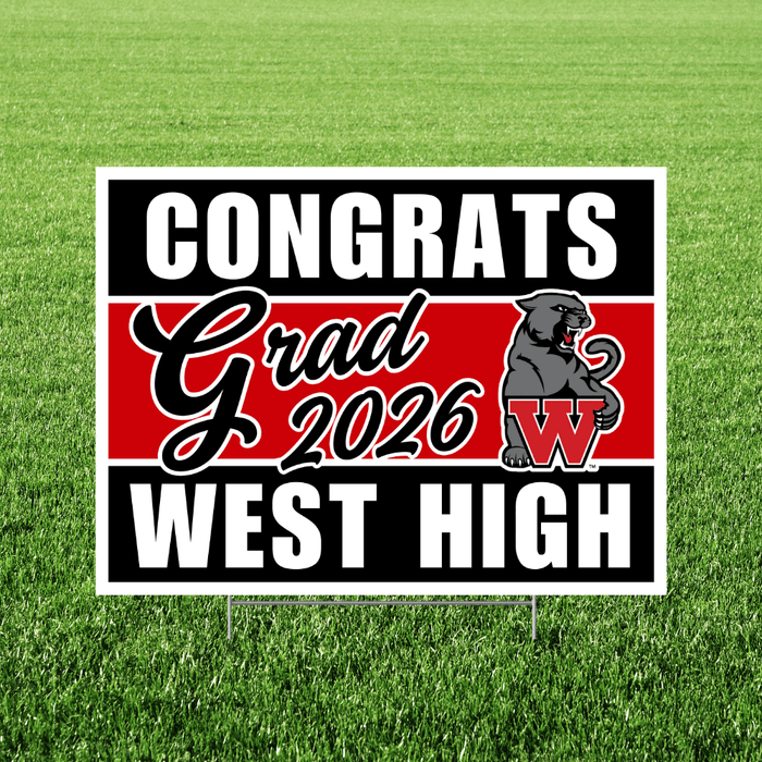 West High School Grad Yard Sign 24" x 18" | 1 ct - Zurchers