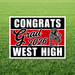 West High School Grad Yard Sign 24" x 18" | 1 ct - Zurchers
