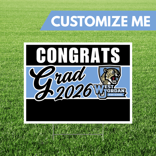 West Jordan High School Custom Name Grad Yard Sign 24" x 18" | 1ct