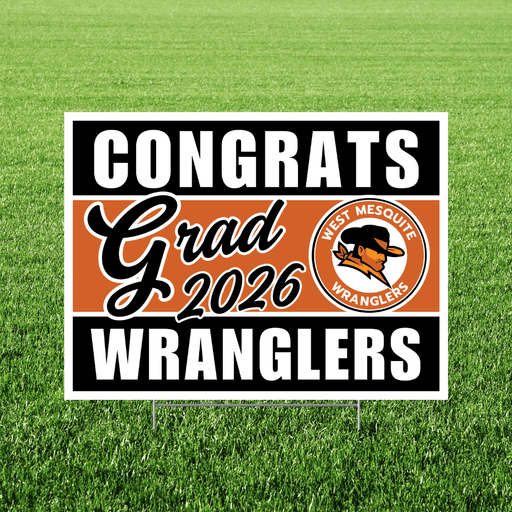 West Mesquite TX Grad Yard Sign 18x24" | 1ct