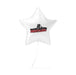 White star-shaped mylar balloon featuring the West High School Panthers logo in red and black text with a panther mascot graphic.