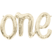 White Gold One Script Letters | 1ct - Party Supplies
