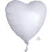 1ct - White Heart Mylar Balloon 18"