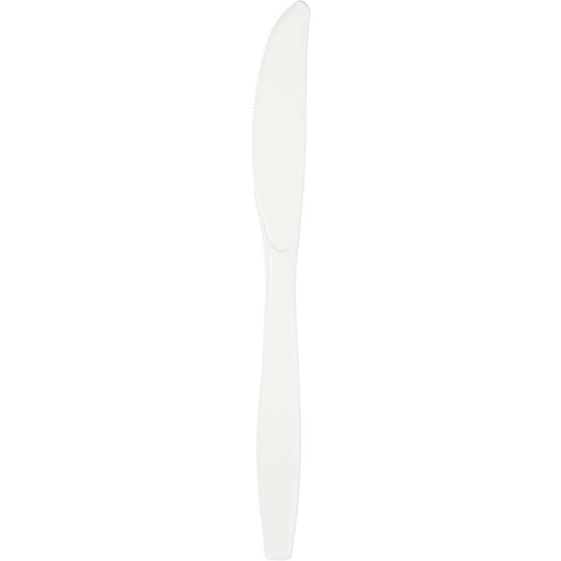 White Premium Plastic Knives | 24ct
