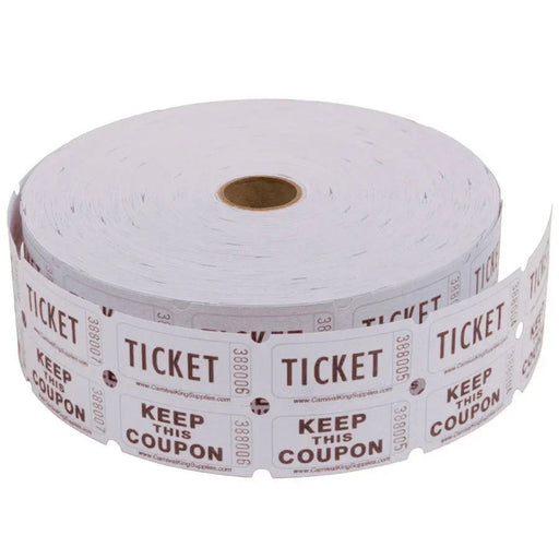 White Double Ticket Roll 2000ct | 1 Roll