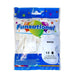 Funsational brand package of 15 white round latex balloons, 12 inches, with colorful balloon graphics and stars on blue and white packaging.