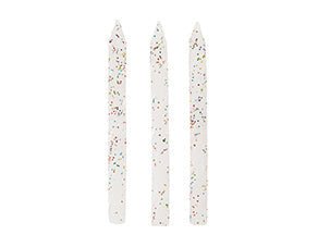 White/Glitter Spiral Candle | 24ct