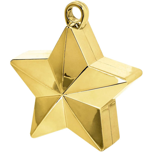 White Gold Star Balloon Weight 6 oz | 1 ct