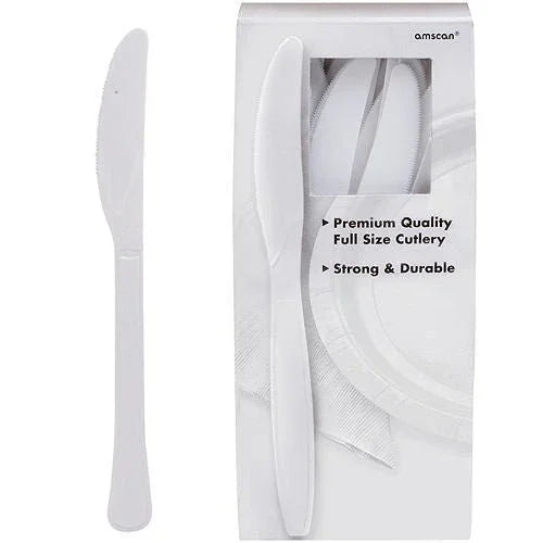 White Plastic Knives | 20ct