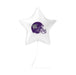 White star-shaped mylar balloon featuring a purple football helmet with a wolf logo design.