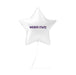 White star-shaped mylar balloon with "WEBER STATE" text printed in dark blue, featuring a string attachment.