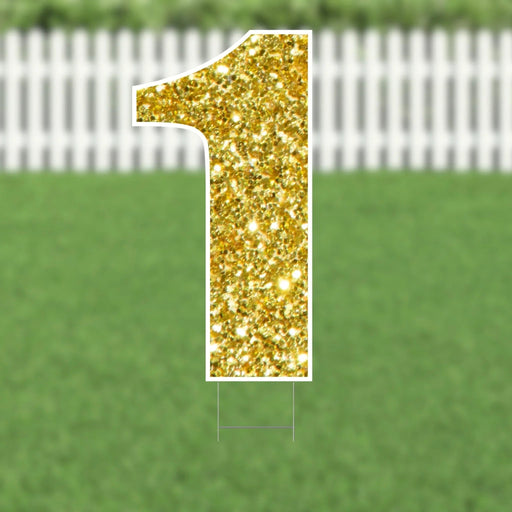 Yard Card Gold Number/Symbol 21.5" | 1ct