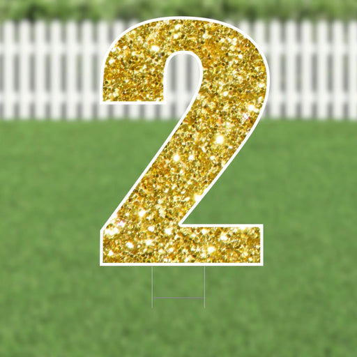 Yard Card Gold Number/Symbol 21.5" | 1ct