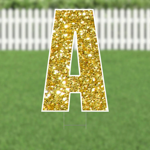 Yard Card Gold Letter 21.5" | 1ct