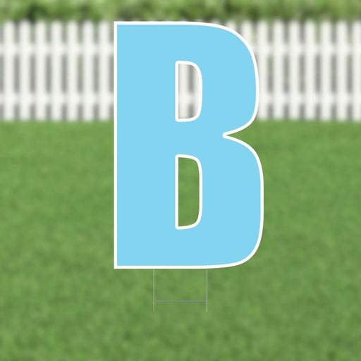 Yard Card Light Blue Letter 21.5" | 1ct