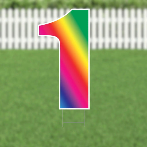 Yard Card Multi-color Number/Symbol 21.5" | 1ct