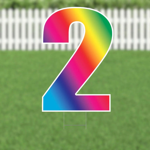 Yard Card Multi-color Number/Symbol 21.5" | 1ct