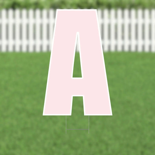 Yard Card Pink Letter 21.5" | 1ct