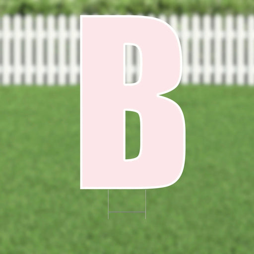 Yard Card Pink Letter 21.5" | 1ct