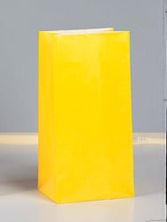Yellow Paper Bag - Party Supplies