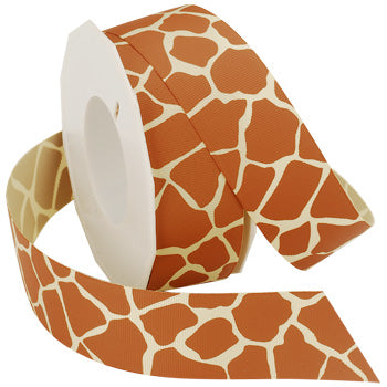 Natural Giraffe Grosgrain Ribbon .875" | 6 yds