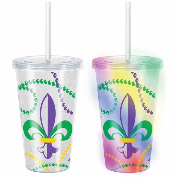 Mardi Gras Light up Tumbler | 1 ct