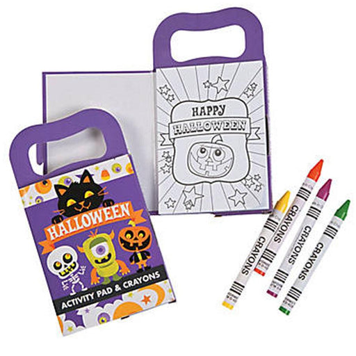 Mini Halloween Activity Book with Crayons