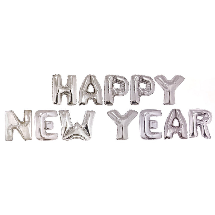 "Happy New Year" Air Filled Mylar Balloon Banner 16" | 1ct