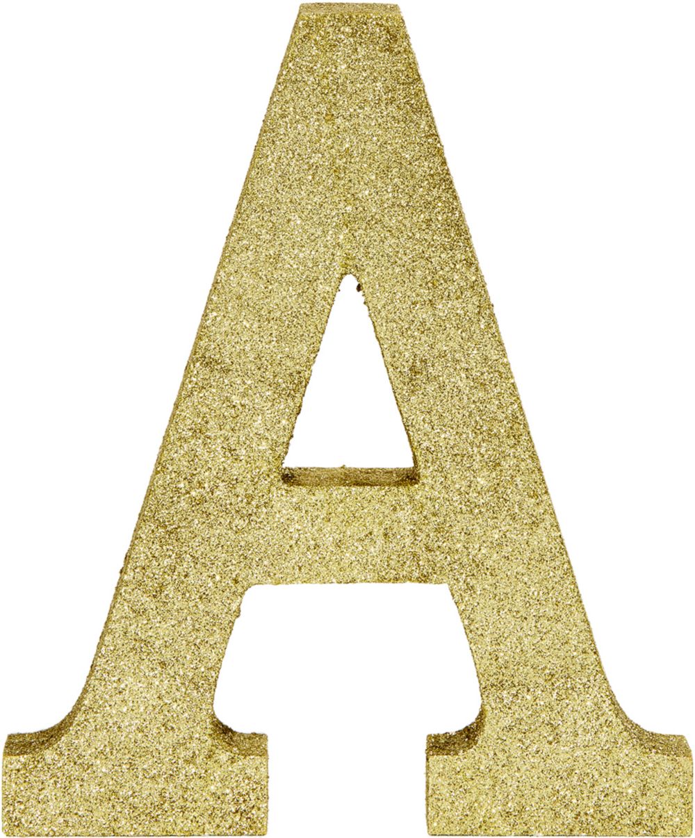 Gold Glitter Letter X 1ct