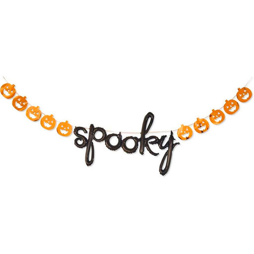 Halloween Air-filled Pumpkin Spooky Balloon Banner 20ft