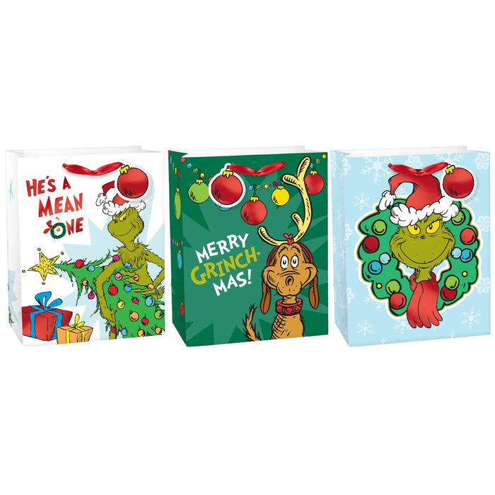 Grinch 3pk Gift Bags | 3pk