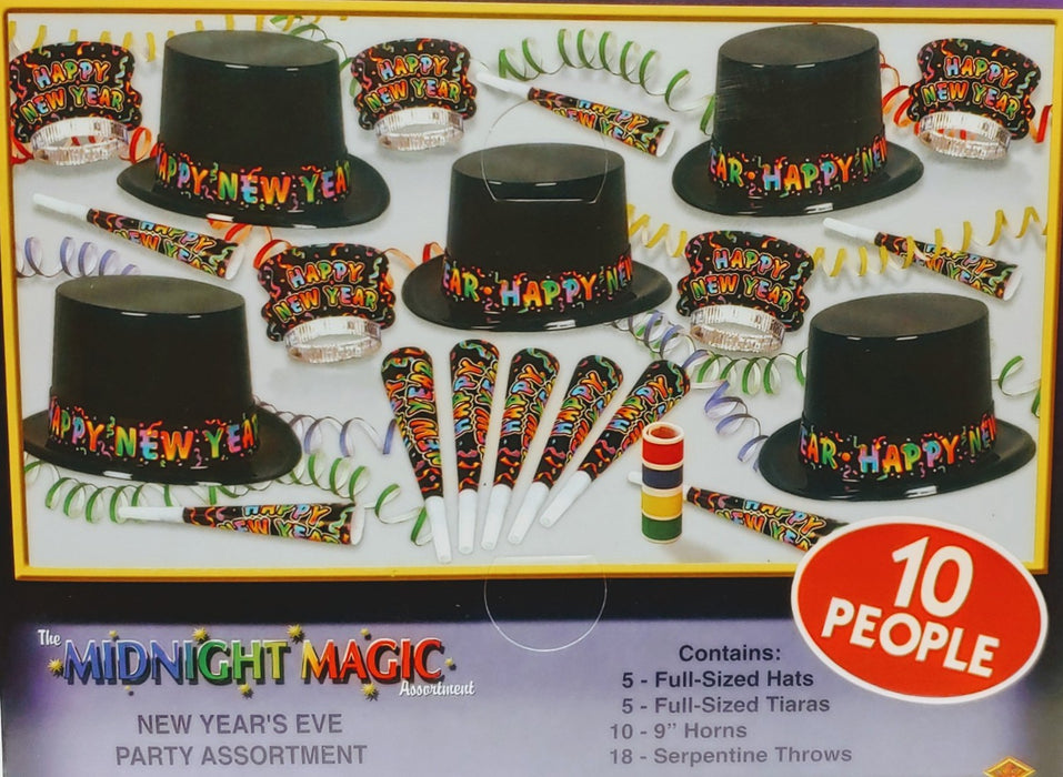 Midnight Magic New Years Party Kit | 10 people