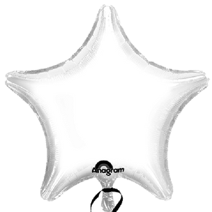 White Star Mylar Balloon 18