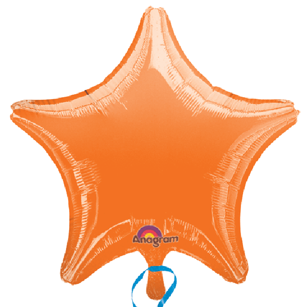 Orange Star Mylar Balloon 18 1ct — Zurchers