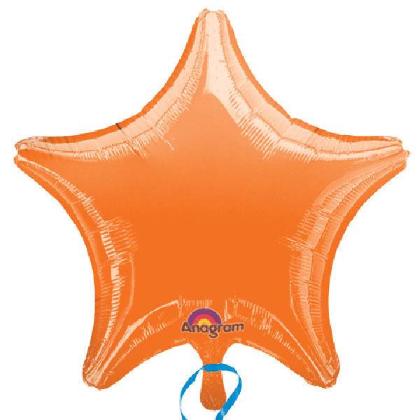 Orange Star Mylar Balloon 18 1ct — Zurchers