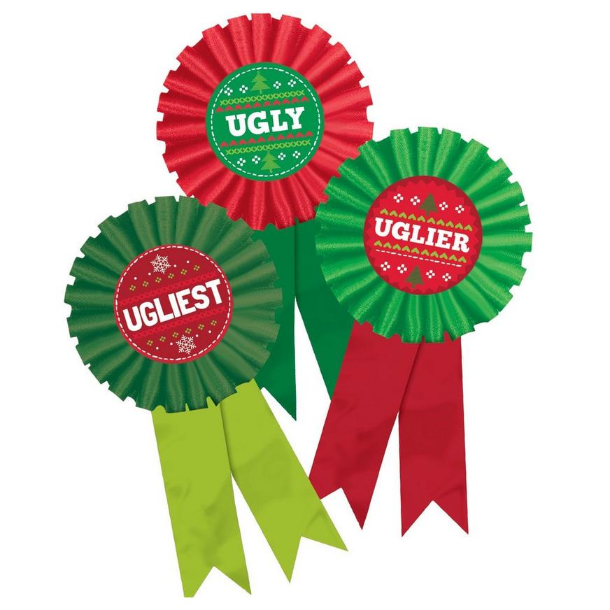 Ugly sweater prize on sale ribbons