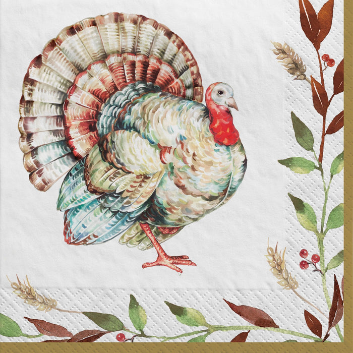 Thanksgiving Grateful Day Luncheon Napkins | 36 ct