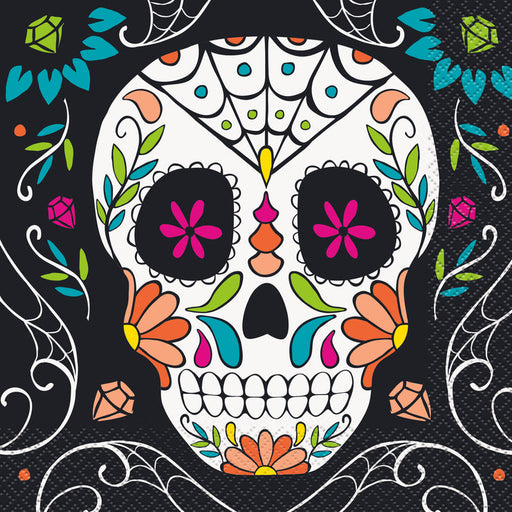 Day of the Dead Skull Lunch Napkins 20ct